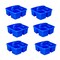 Storex Small Caddy, Blue, 6PK 00947E06C - alternate 1